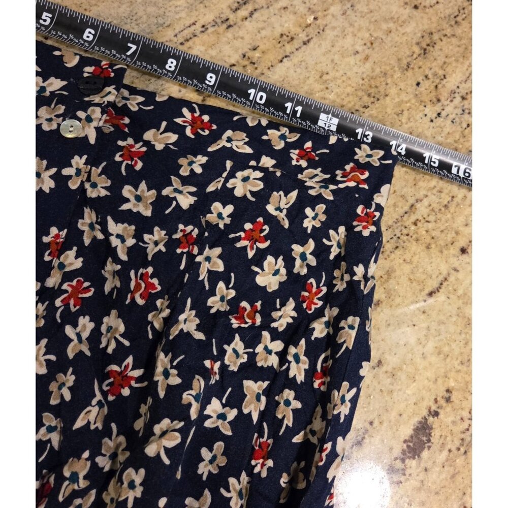 Vintage Kathie Lee Sz 12 Maxi Skirt Rayon Ditzy Floral Y2k Preppy - Picture 3 of 13